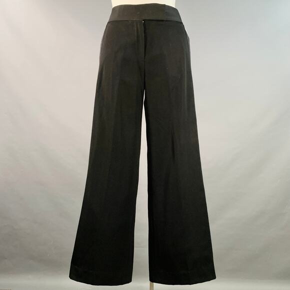 MARC JACOBS Size 10 Black Wool Wide Leg Dress Pants - Picture 1 of 7